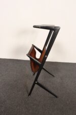 Vintage Italian Magazine Table in Walnut, Leather, and Metal Attr. to Ico Parisi - Image 9