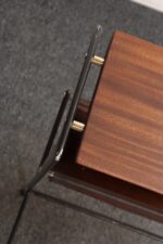 Vintage Italian Magazine Table in Walnut, Leather, and Metal Attr. to Ico Parisi - Image 13