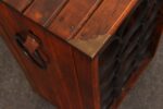 Vintage Walnut, Iron, Brass, and Leather Wine Rack by Arthur Umanoff for Arleigh - Image 16
