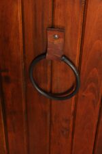 Vintage Walnut, Iron, Brass, and Leather Wine Rack by Arthur Umanoff for Arleigh - Image 8
