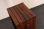 Vintage Walnut, Iron, Brass, and Leather Wine Rack by Arthur Umanoff for Arleigh - Image 9