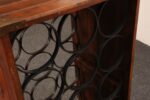 Vintage Walnut, Iron, Brass, and Leather Wine Rack by Arthur Umanoff for Arleigh - Image 18