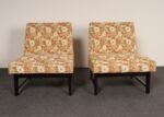Pair of Vintage Ebonized Mahogany Slipper Chairs by Edward Wormley for Dunbar - Image 3