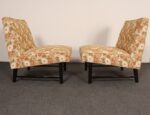 Pair of Vintage Ebonized Mahogany Slipper Chairs by Edward Wormley for Dunbar - Image 7
