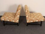 Pair of Vintage Ebonized Mahogany Slipper Chairs by Edward Wormley for Dunbar - Image 6
