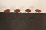 Set of Four Vintage Steel and Walnut Stacking Tables Attributed to Tony Paul - Image 3
