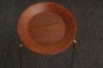Set of Four Vintage Steel and Walnut Stacking Tables Attributed to Tony Paul - Image 13