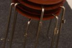 Set of Four Vintage Steel and Walnut Stacking Tables Attributed to Tony Paul - Image 15