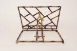 Vintage Italian Faux-Bamboo Tortoise Shell Painted Metal Lectern / Bookstand - Image 5